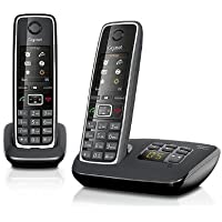 Gigaset C530A Duo - Teléfono (DECT- 50m- 300m- Negro- Wall-Desk- Digital)